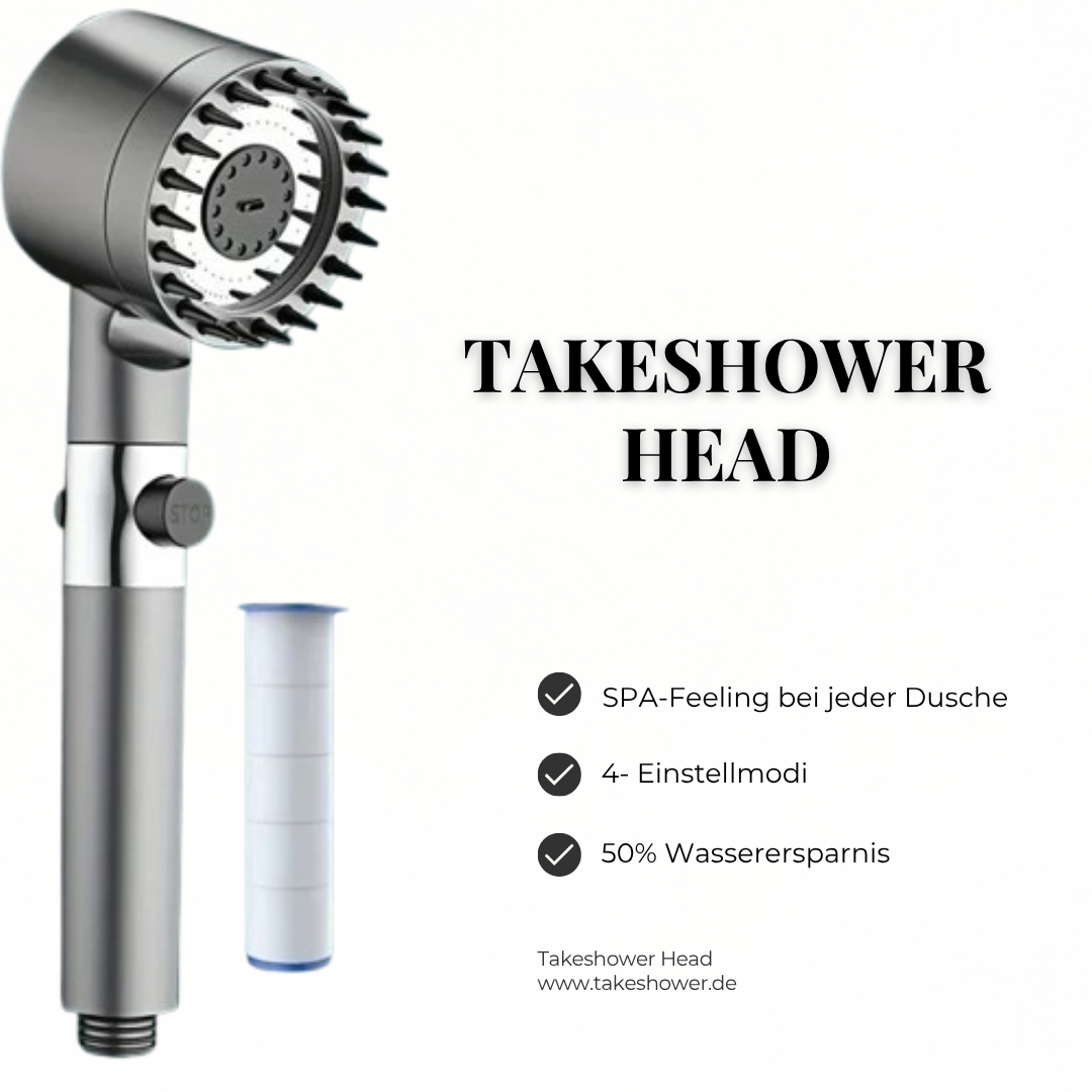 TAKESHOWER - VERSTELLBARER DUSCHKOPF MIT FILTER