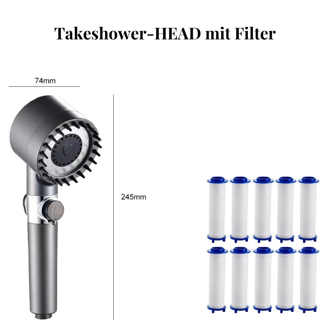 TAKESHOWER - VERSTELLBARER DUSCHKOPF MIT FILTER